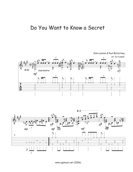 Do You Want To Know A Secret?