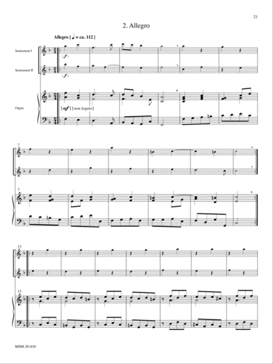 Largo and Allegro Organ scores gallery preview page 3