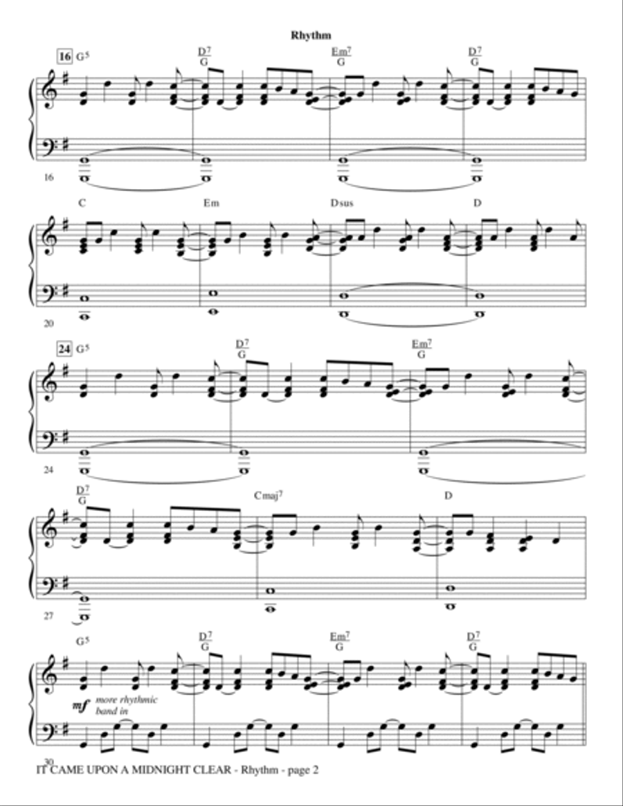 It Came Upon A Midnight Clear - Rhythm Choir scores gallery preview page 2