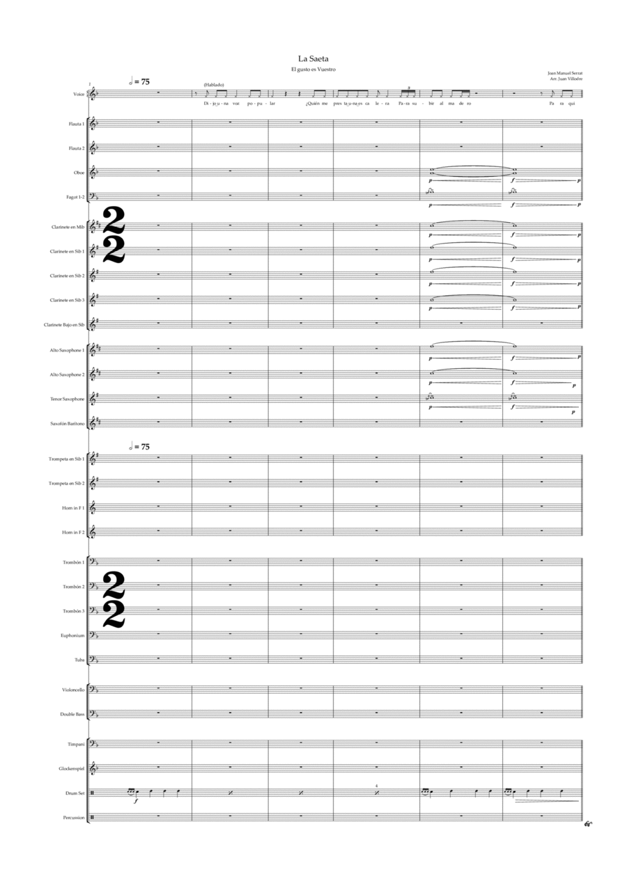 Saeta Saeta Concert Band scores gallery preview page 1
