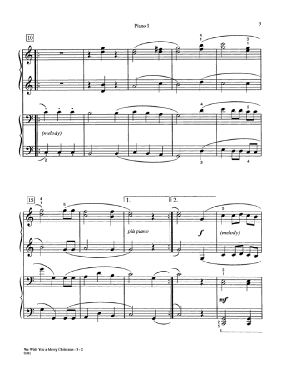 We Wish You a Merry Christmas Small Ensemble scores gallery preview page 3