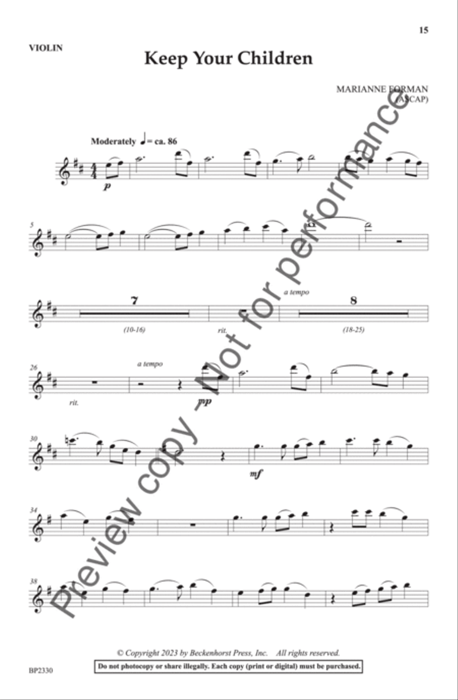 Keep Your Children Keep Your Children 4-Part scores gallery preview page 16