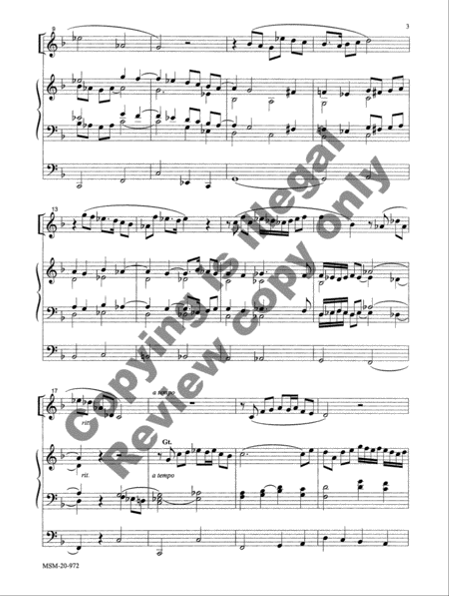 Aria for Oboe or Flute and Organ Flute scores gallery preview page 7