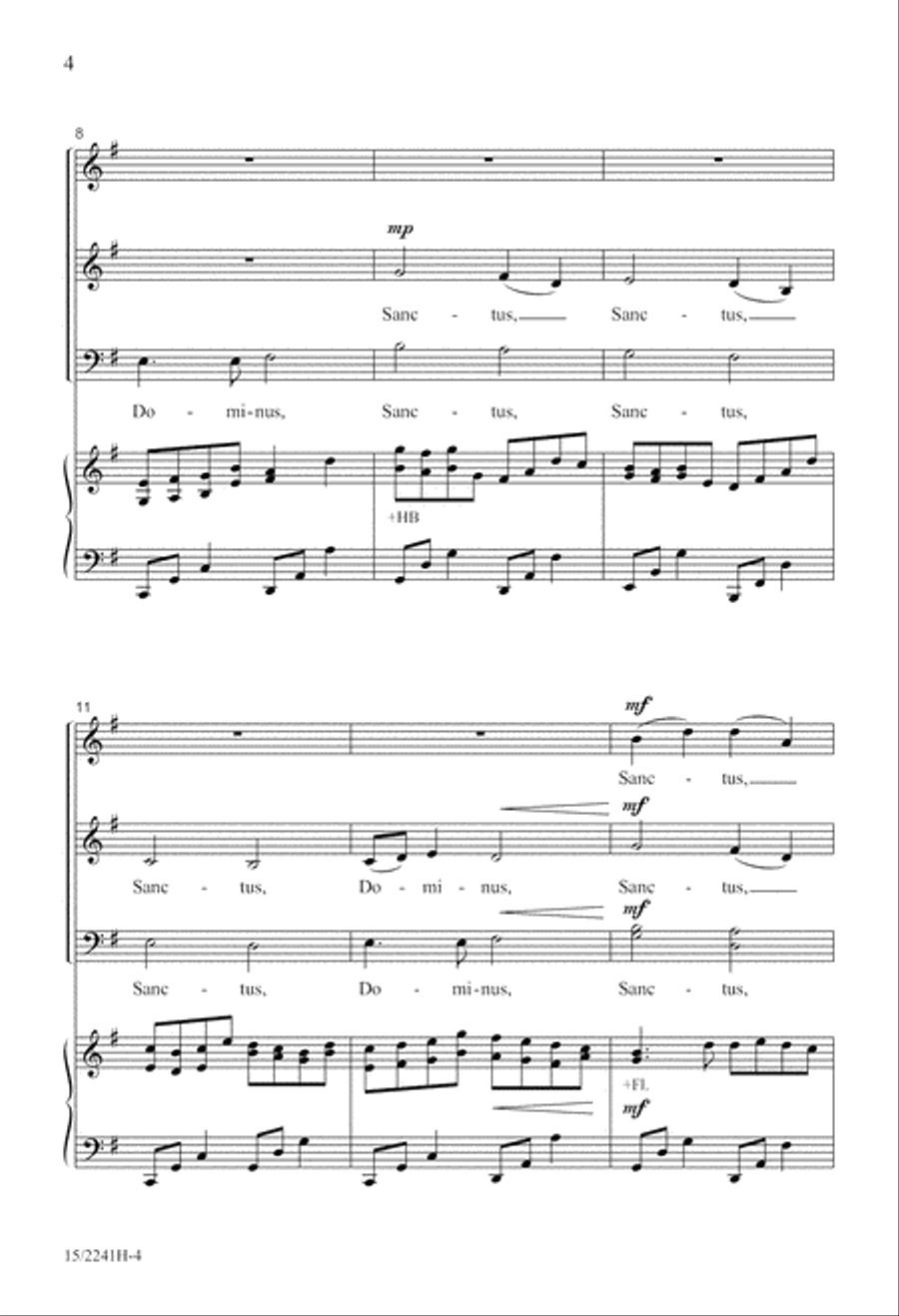 Sanctus 4-Part scores gallery preview page 5