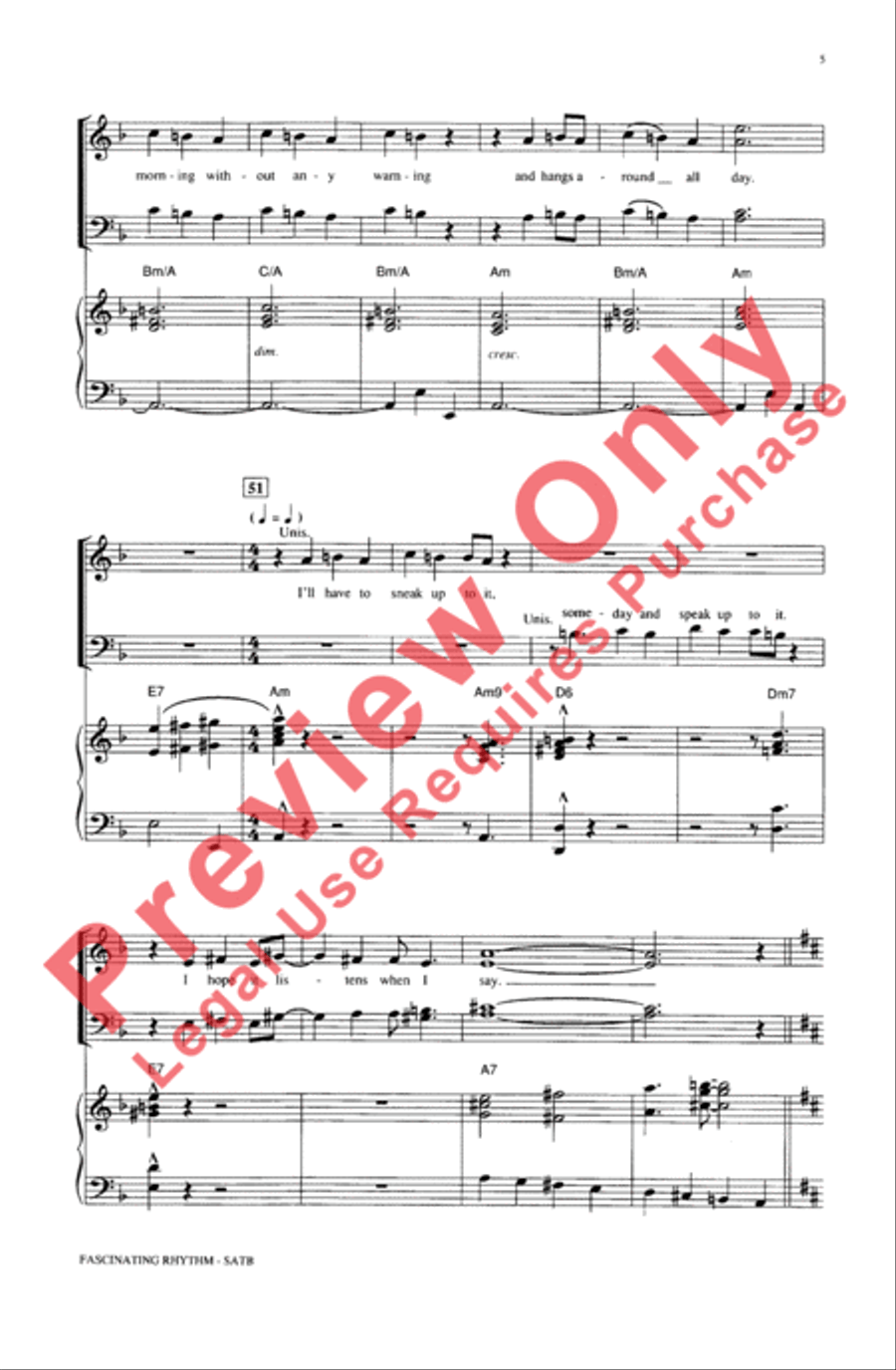 Fascinating Rhythm 4-Part scores gallery preview page 5