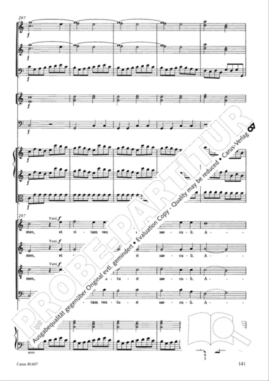 Mass in time of war (Missa in tempore belli) 4-Part scores gallery preview page 151