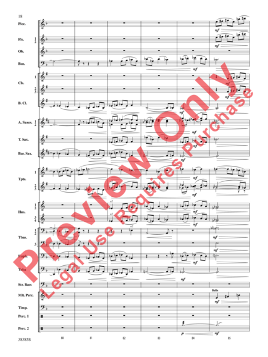 Fantasia on the Alleluia Hymn Concert Band scores gallery preview page 11