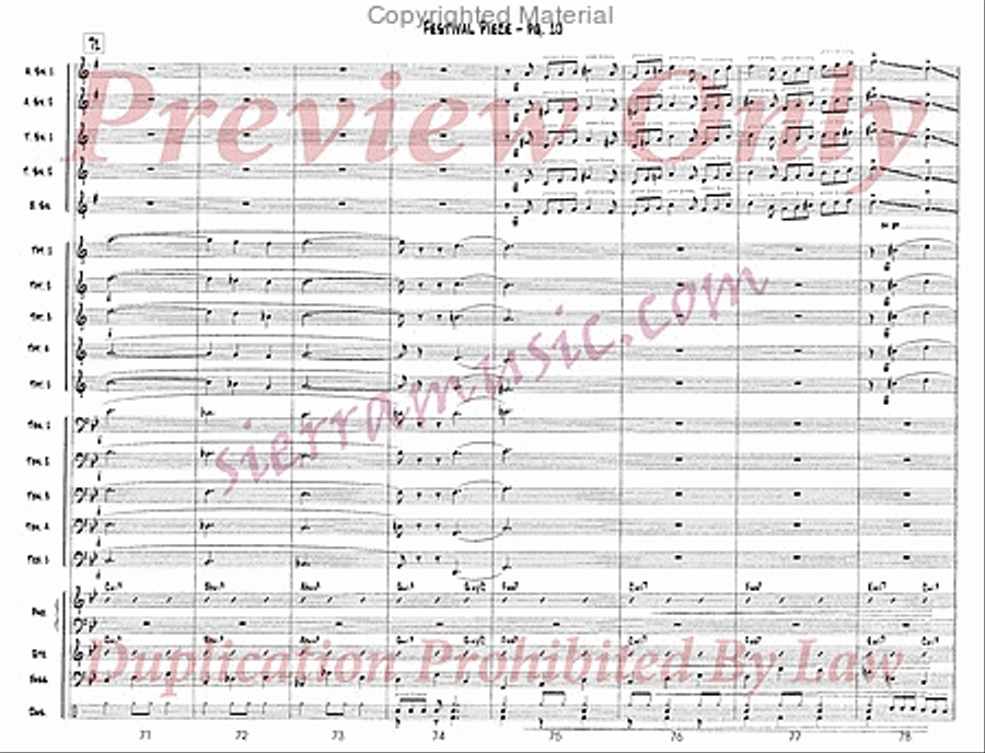 Festival Piece Festival Piece Big Band scores gallery preview page 11