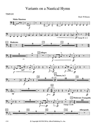 Variations on a Nautical Hymn: Timpani
