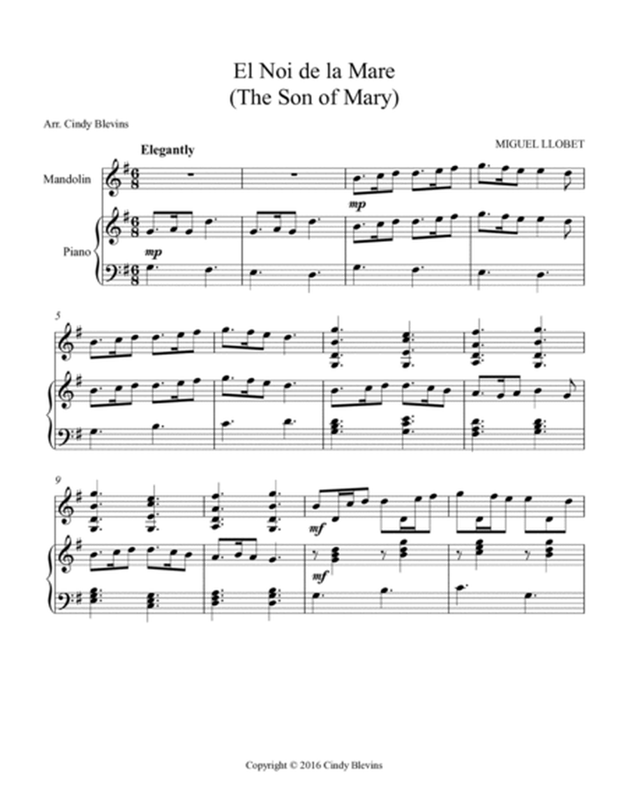 The Son of Mary, for Piano and Mandolin image number null