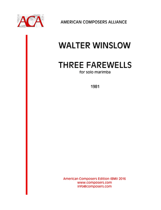 Book cover for [Winslow] Three Farewells