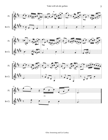 Valet will ich dir gerben from Cantata Christus, der ist mein Leben BWV 95
