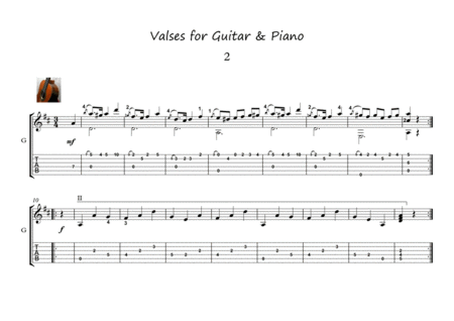 Valses for Guitar and Piano duet image number null