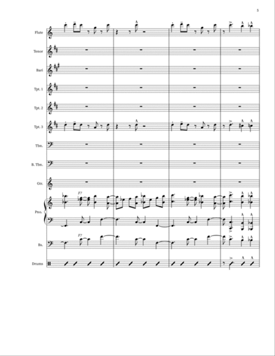 Sabor Jazz Ensemble scores gallery preview page 5