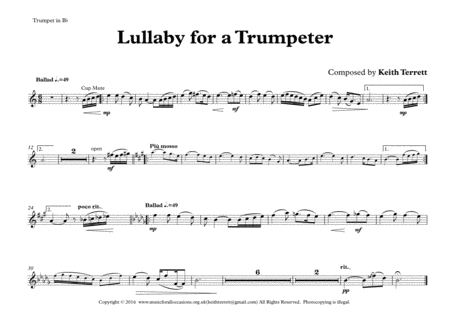 Lullaby for Bb Trumpet, Piano & Double Bass image number null