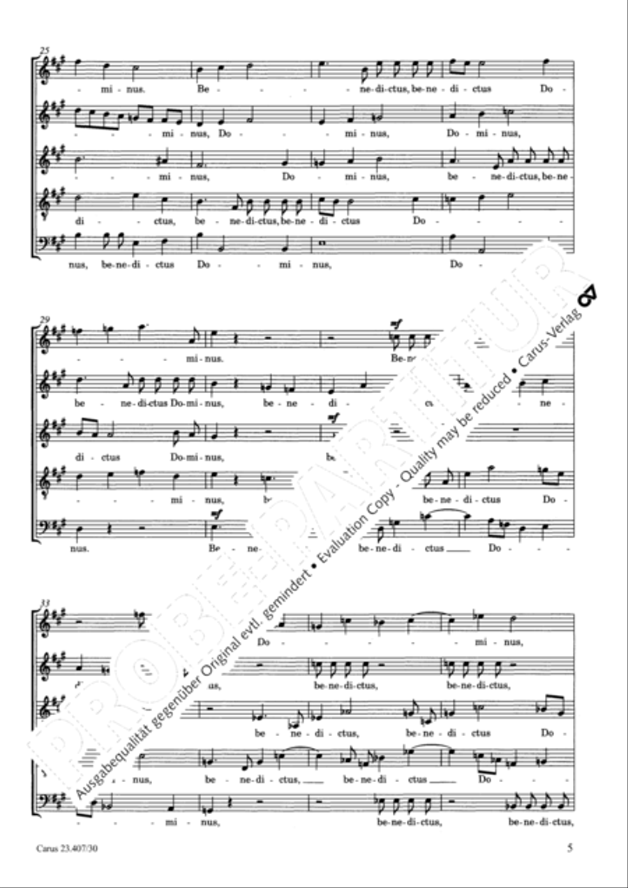 Benedictus Dominus Benedictus Dominus SSATB scores gallery preview page 6