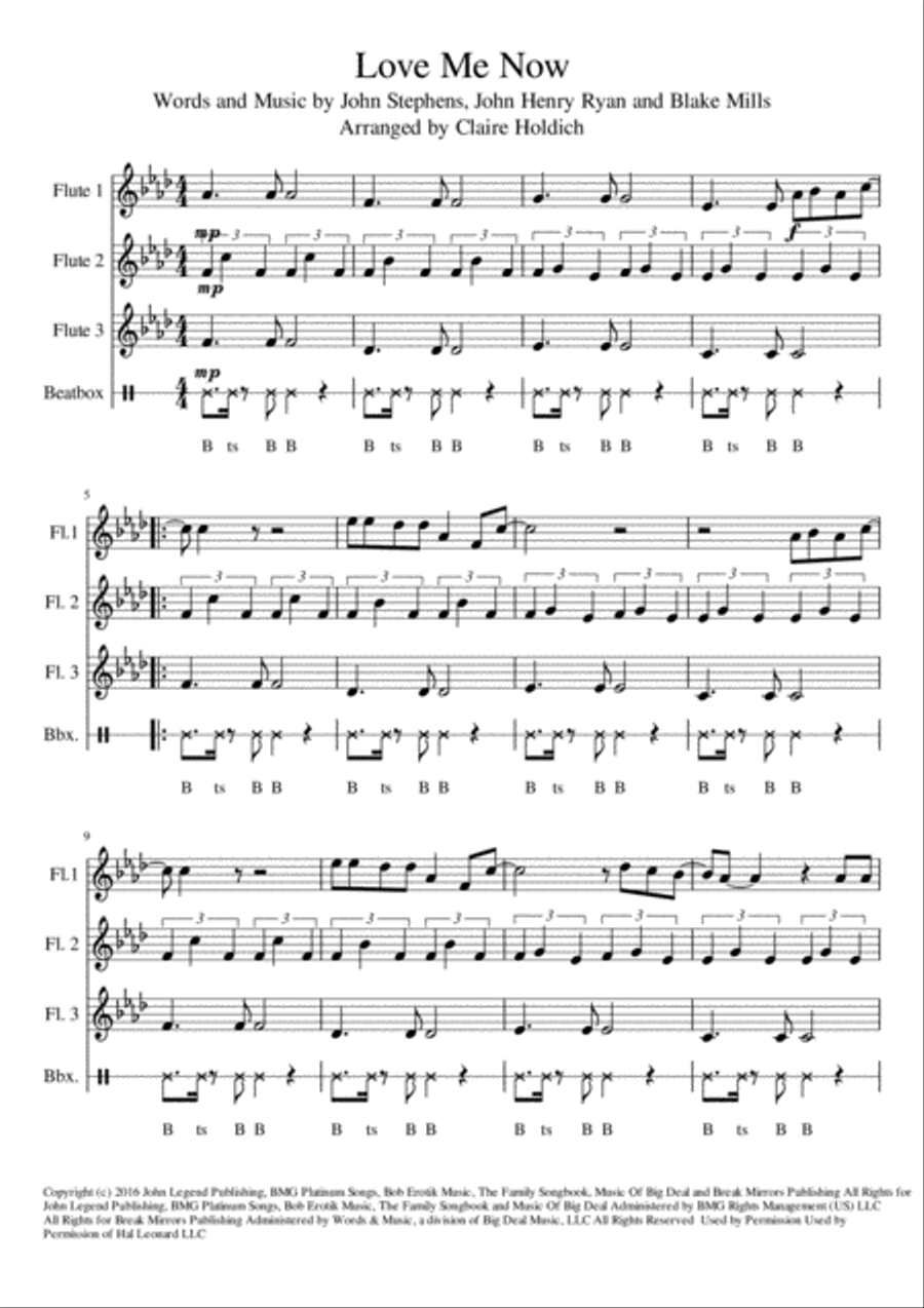 Love Me Now Love Me Now Woodwind Trio scores gallery preview page 2