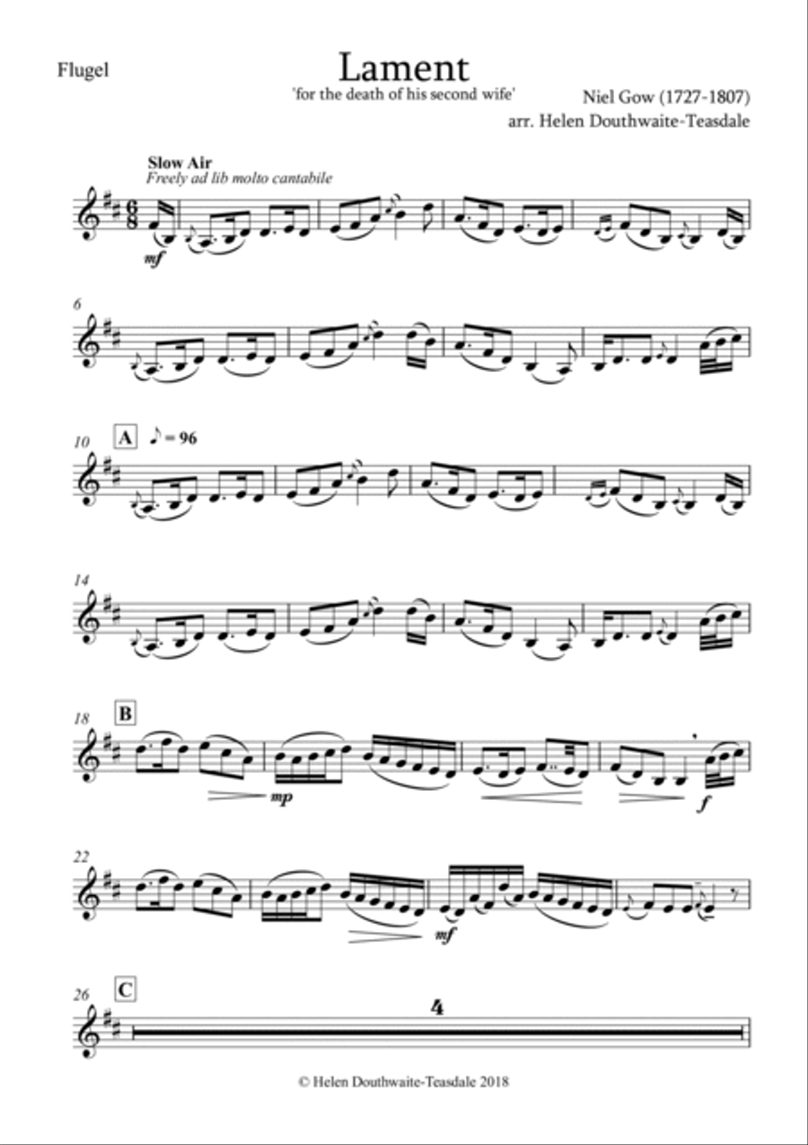 Lament for Brass Quintet Brass Quintet scores gallery preview page 5