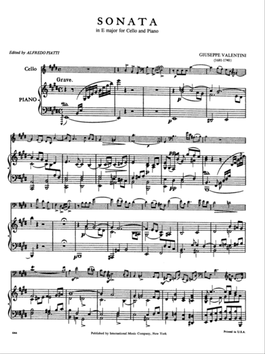 Sonata In E Major