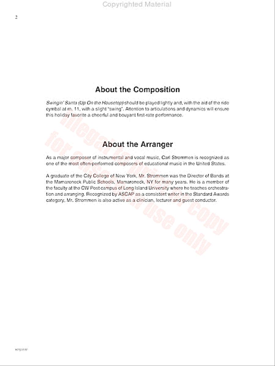 Swingin' Santa Concert Band scores gallery preview page 3