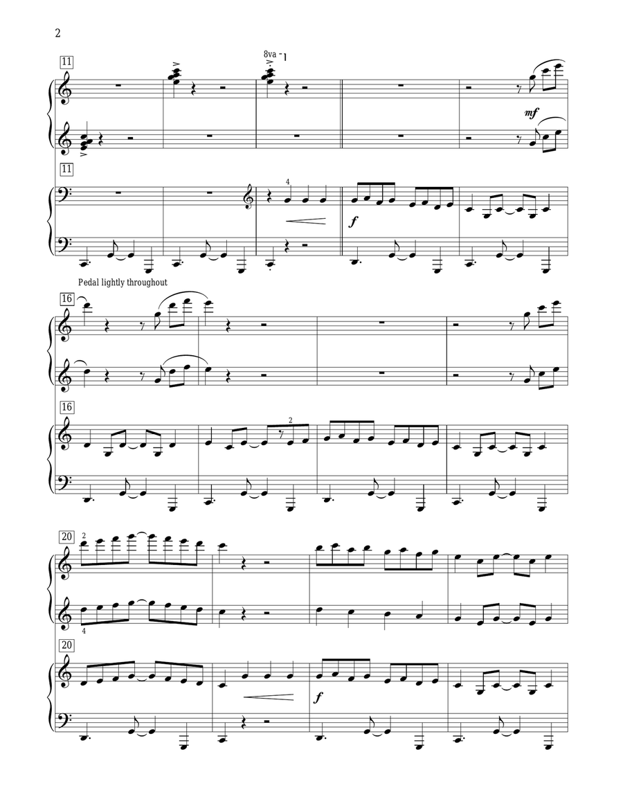 Samba Sensation Piano Duet scores gallery preview page 2