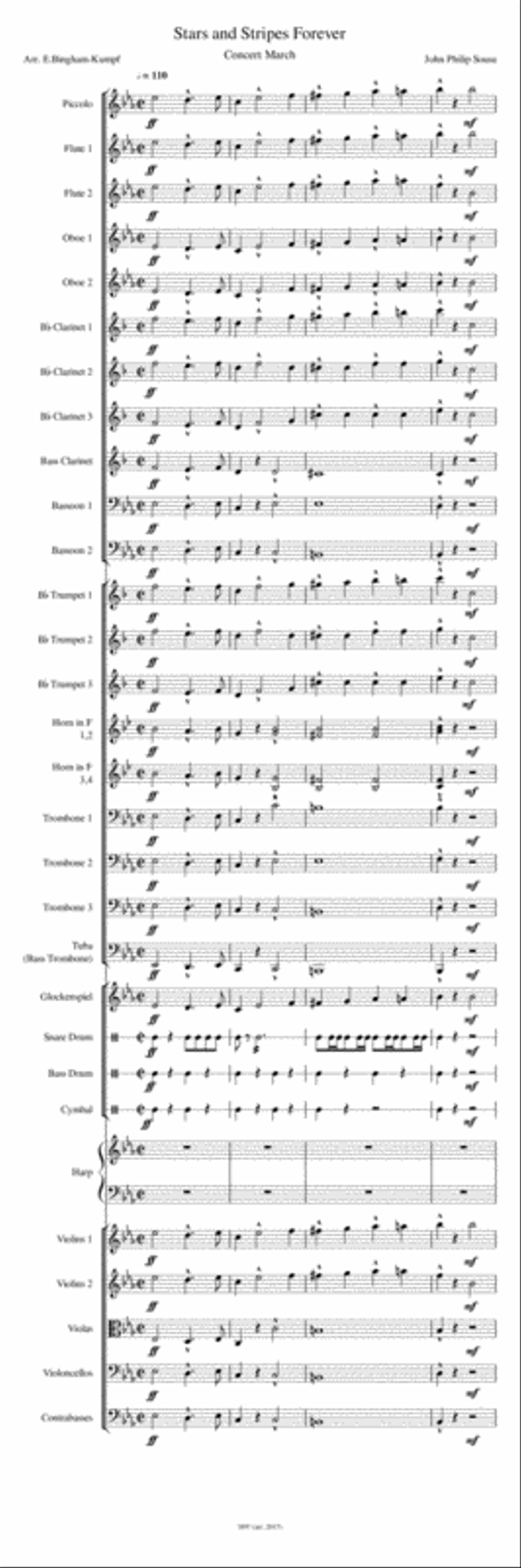 Stars and Stripes Forever Stars and Stripes Forever Full Orchestra scores gallery preview page 1