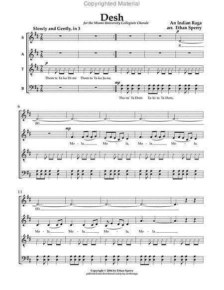 desh Choir - Sheet Music