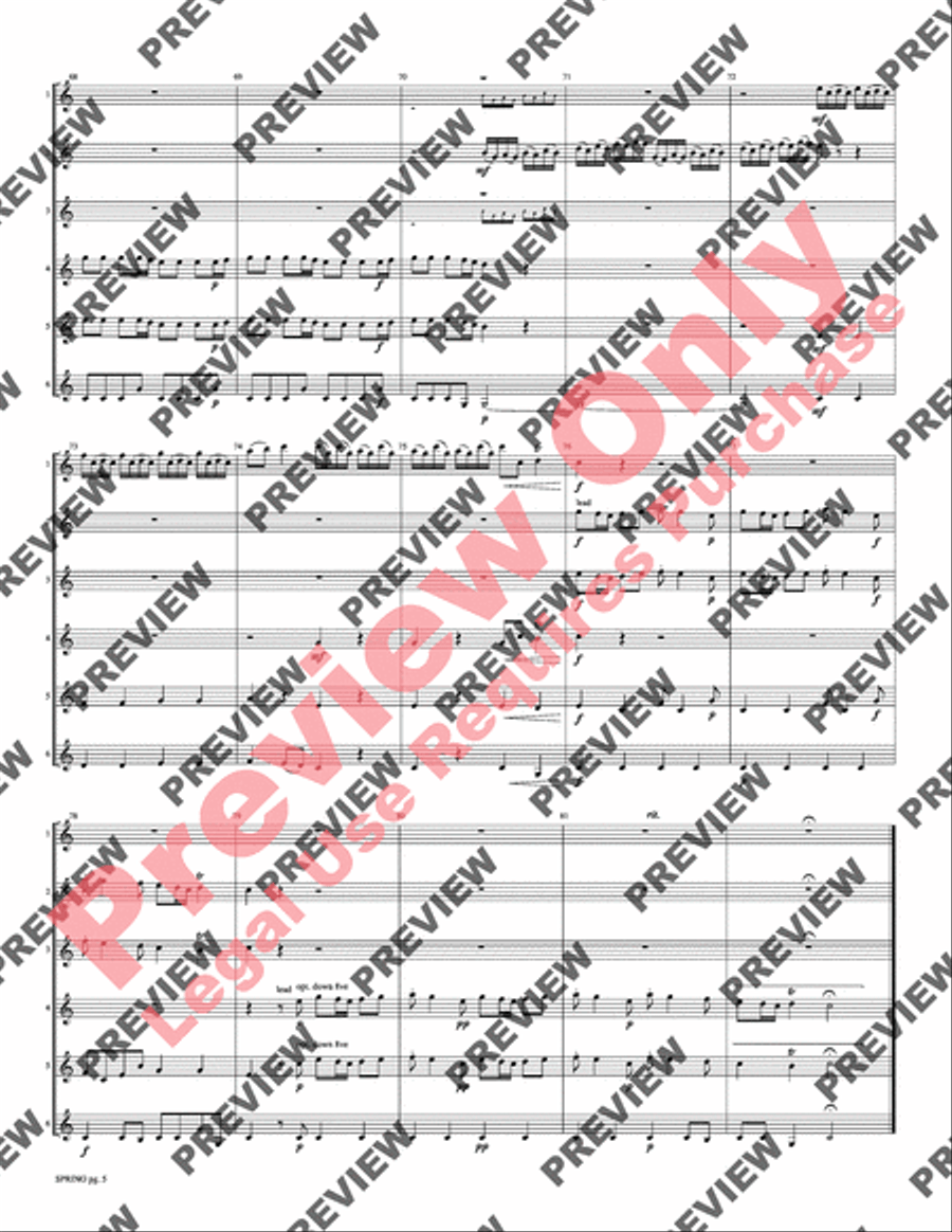 Spring from The Four Seasons Small Ensemble scores gallery preview page 7