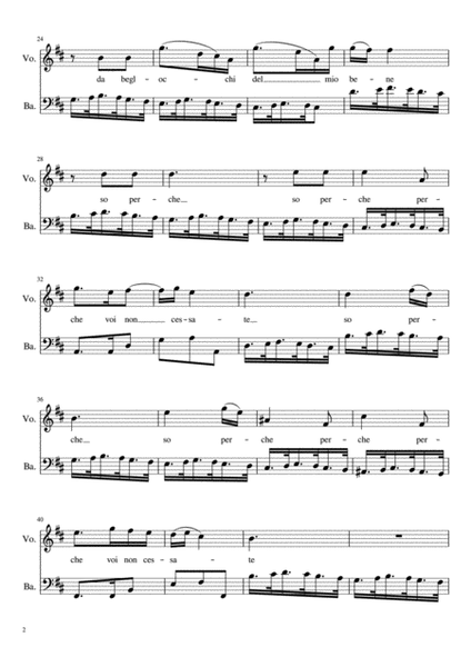 Belle stille che grondate Complete Score with Parts