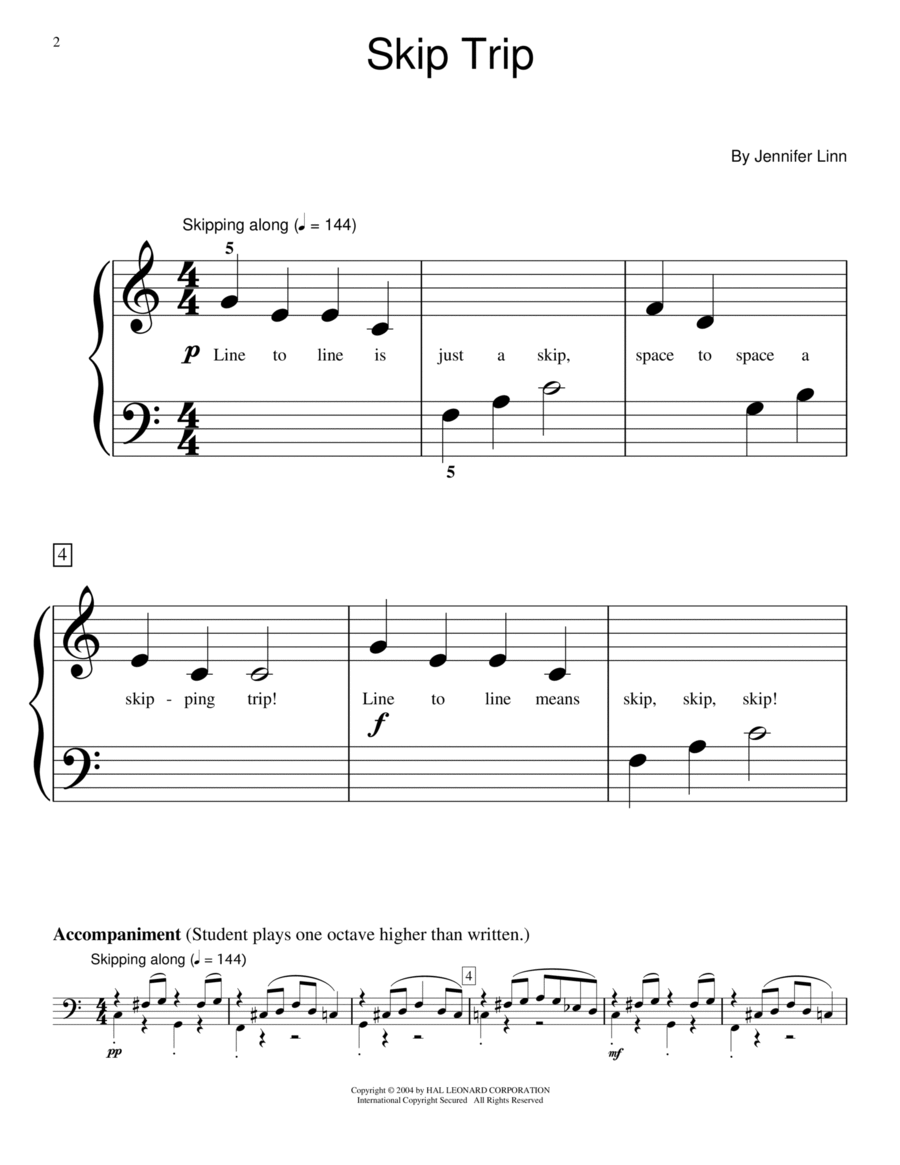 Skip Trip Skip Trip Piano Method scores gallery preview page 1