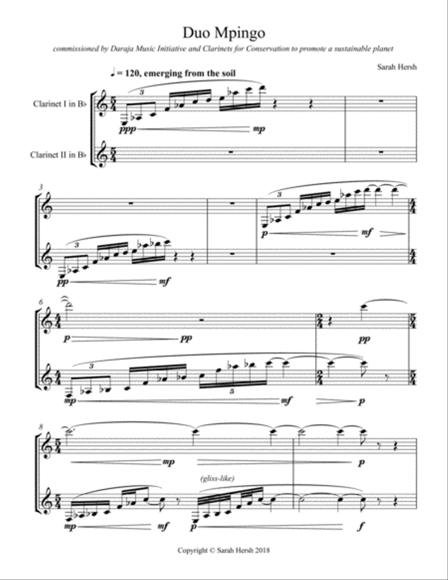 Duo Mpingo Woodwind Ensemble scores gallery preview page 5