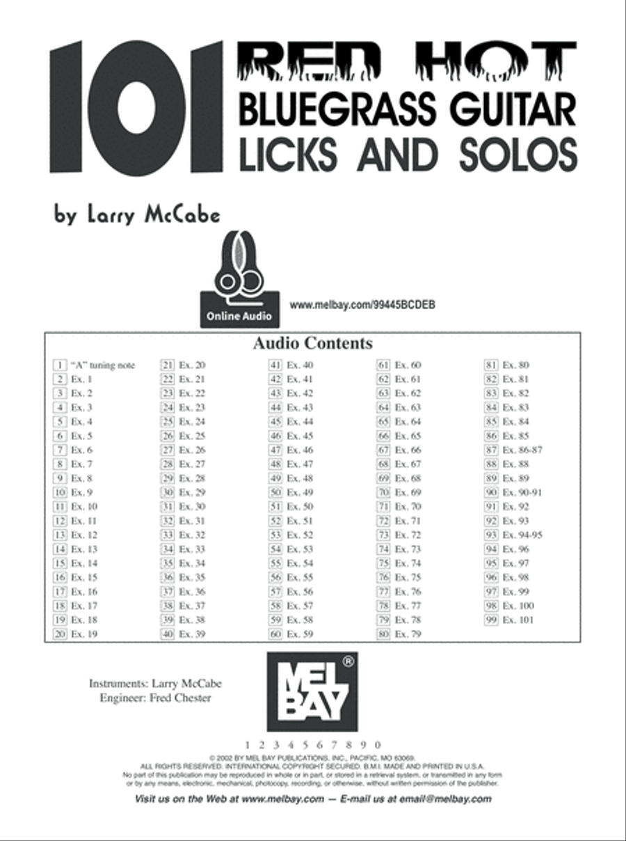 101 Red Hot Bluegrass Guitar Licks and Solos image number null