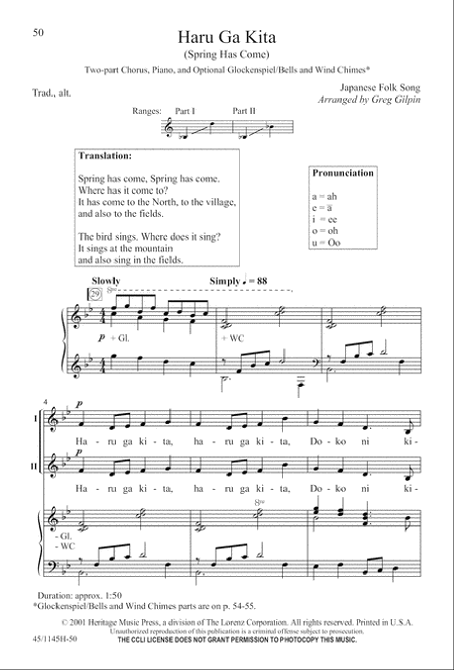We Sing the World Around We Sing the World Around 2-Part scores gallery preview page 51