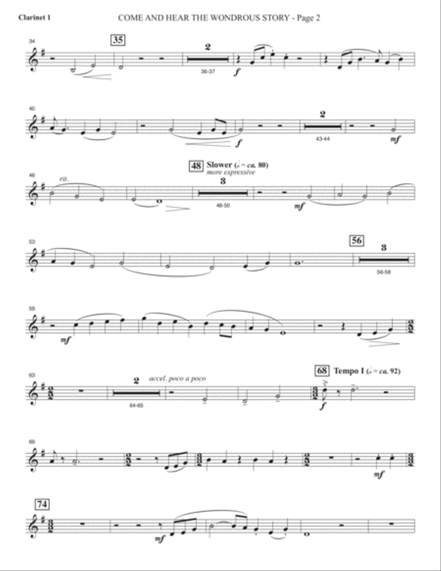 Sacred Places - Bb Clarinet 1 Choir scores gallery preview page 5