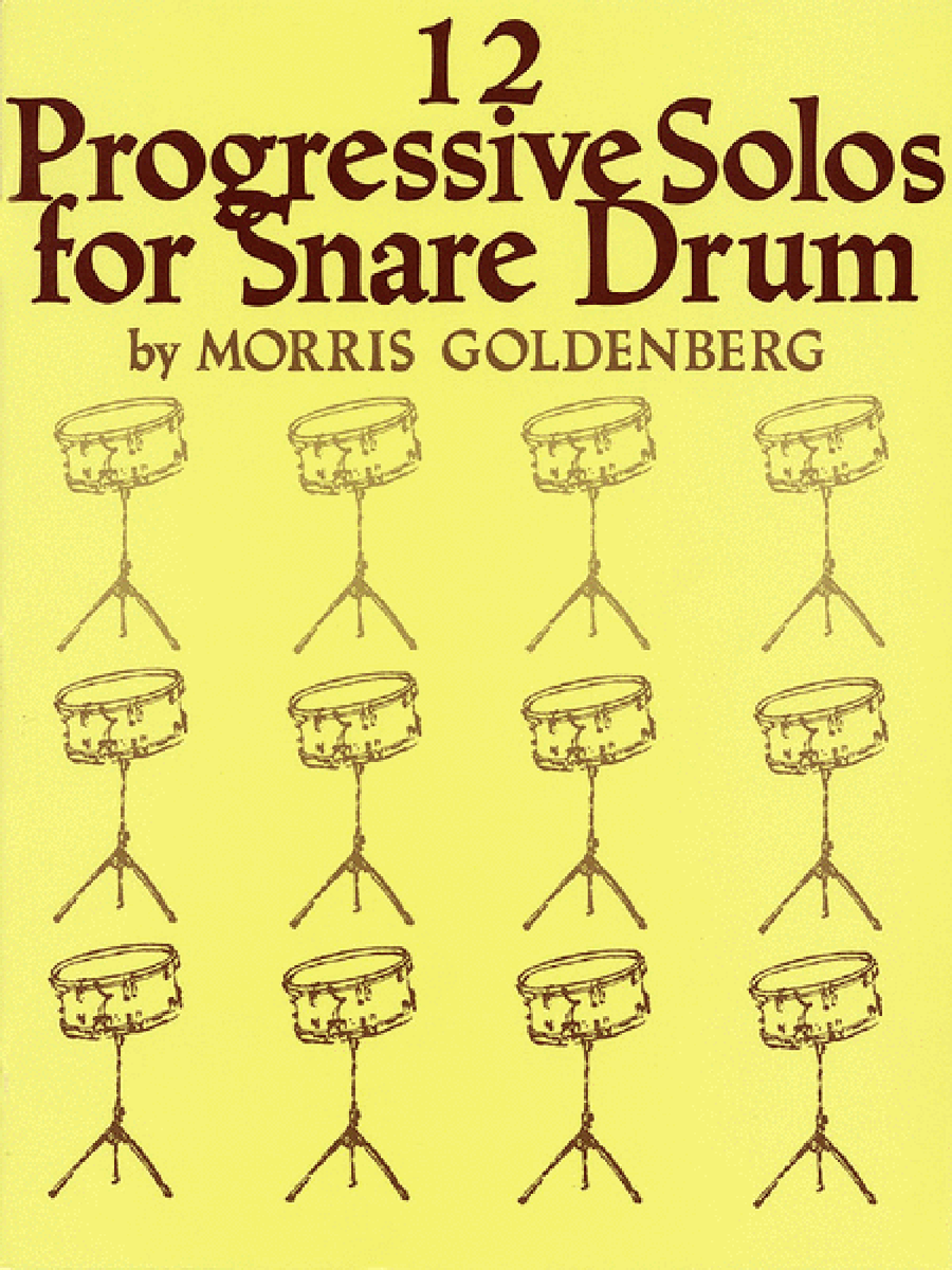 Twelve Progressive Solos for Snare Drum Percussion scores gallery preview page 1