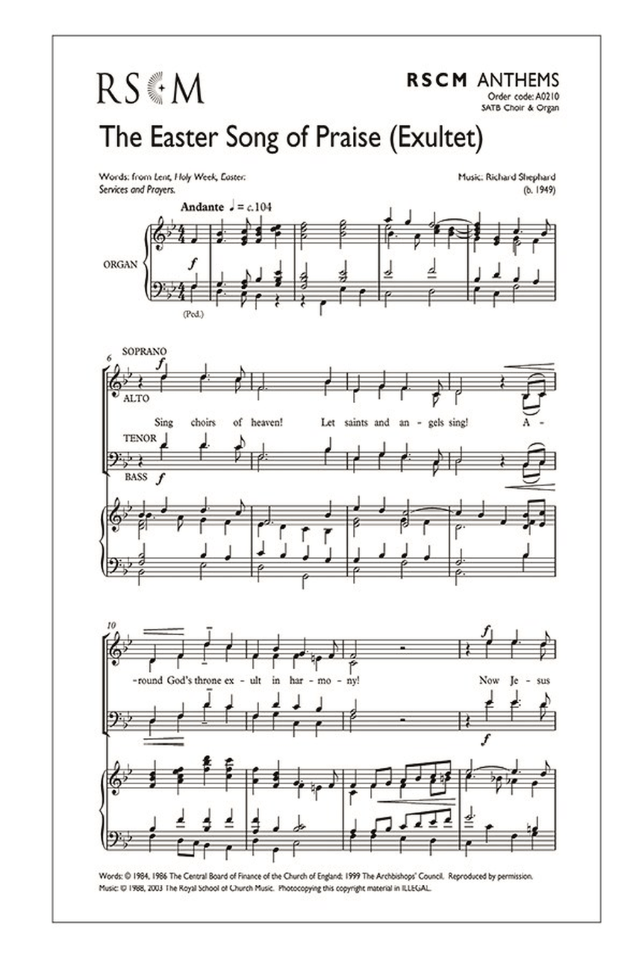 The Easter Song of Praise (Exultet) 4-Part scores gallery preview page 1