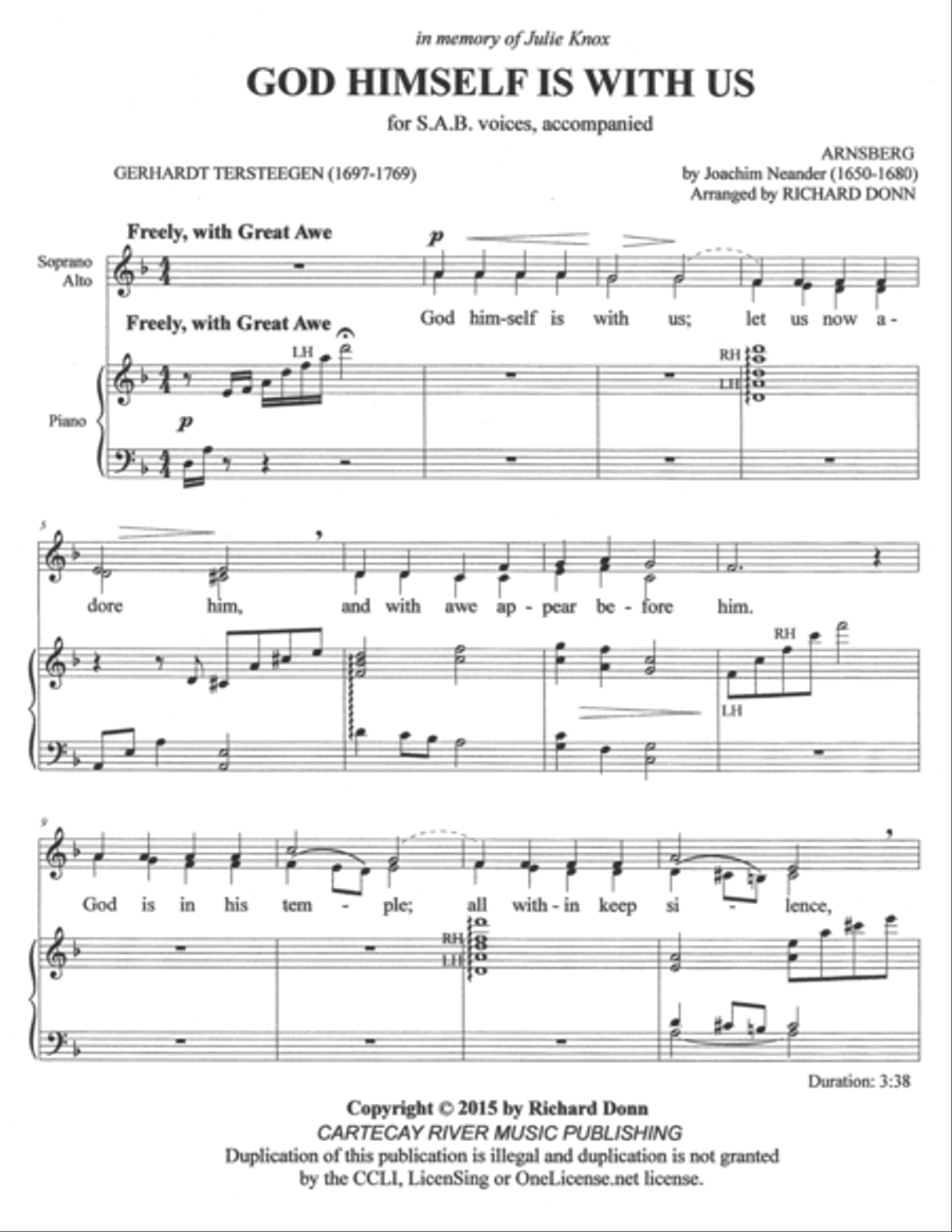 GOD HIMSELF IS WITH US for SAB Choir 3-Part scores gallery preview page 2