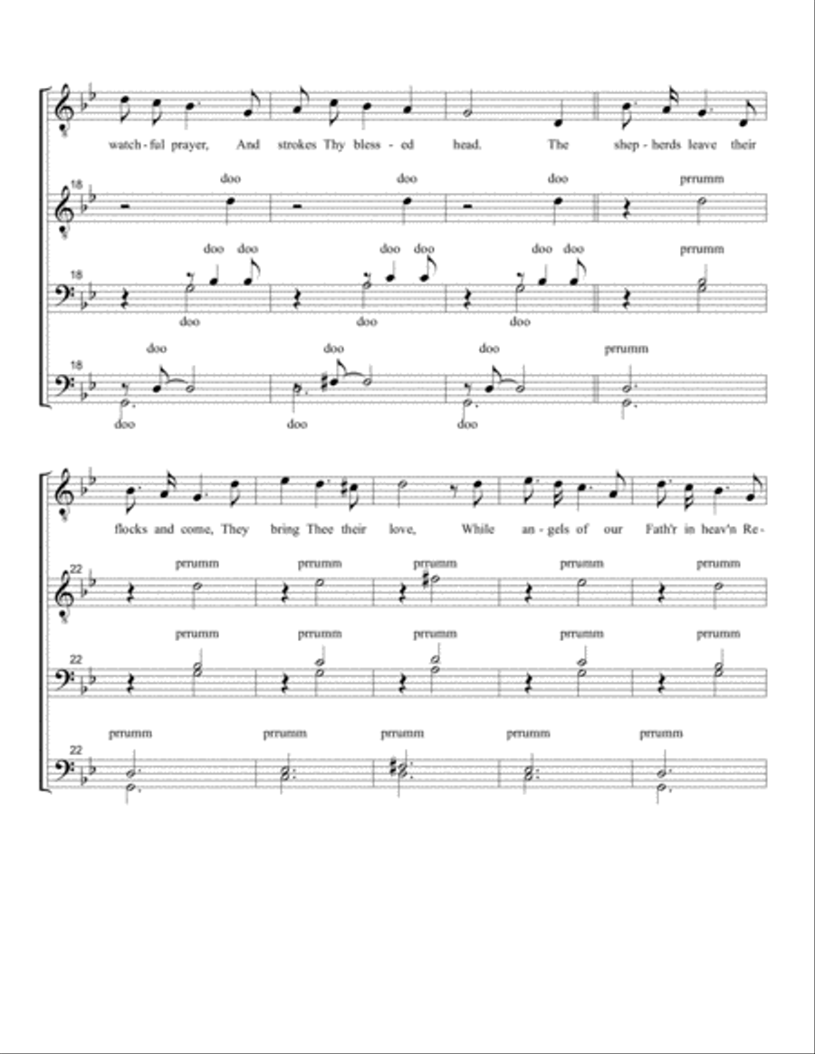 Lullaby for Baby Jesus TTBB scores gallery preview page 3