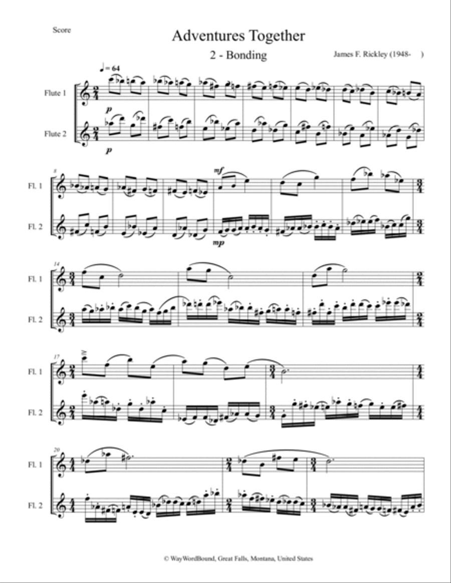 Adventures Together Flute Duet scores gallery preview page 4