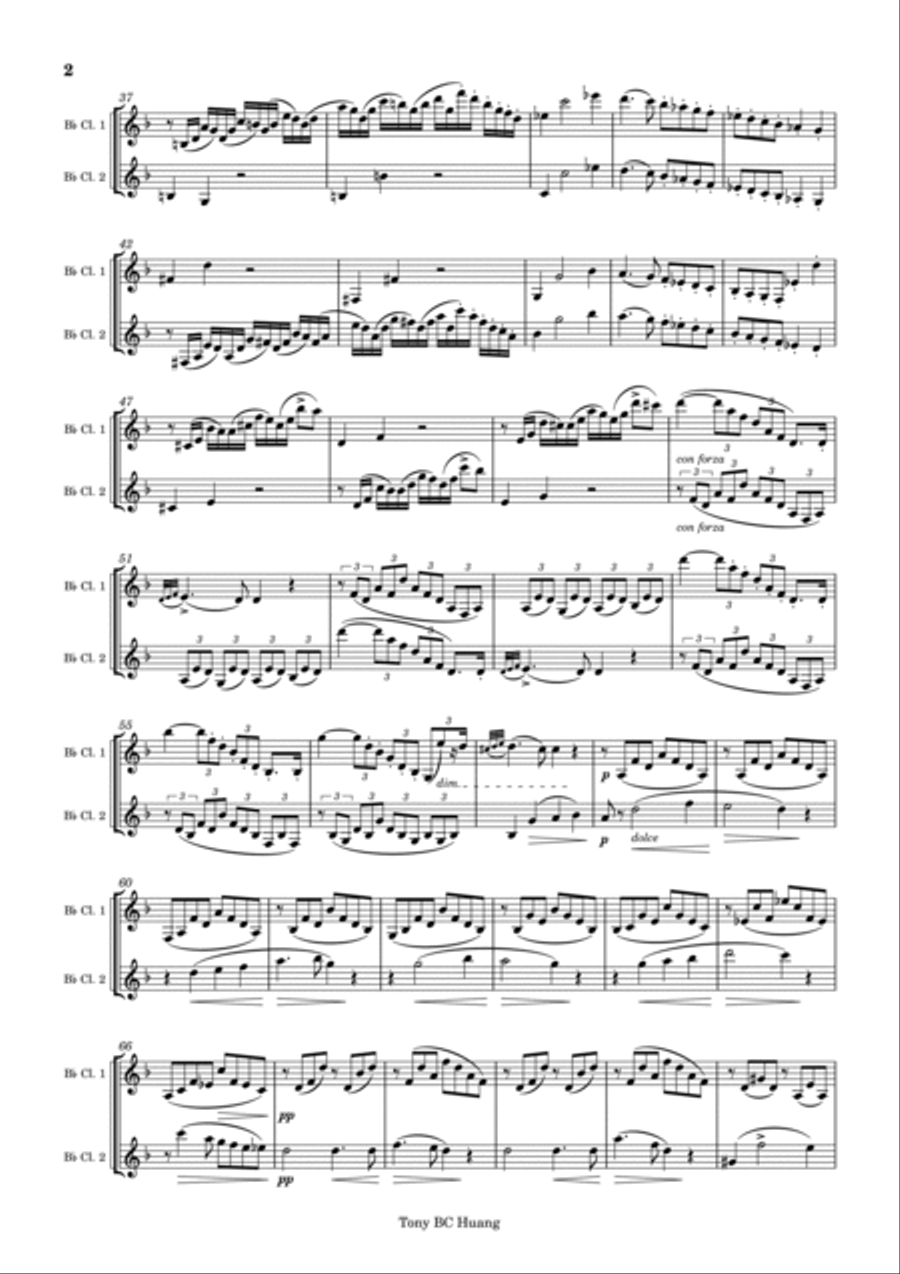 Duo Op.15 for 2 Clarinets Duo Op.15 for 2 Clarinets Clarinet Duet scores gallery preview page 2