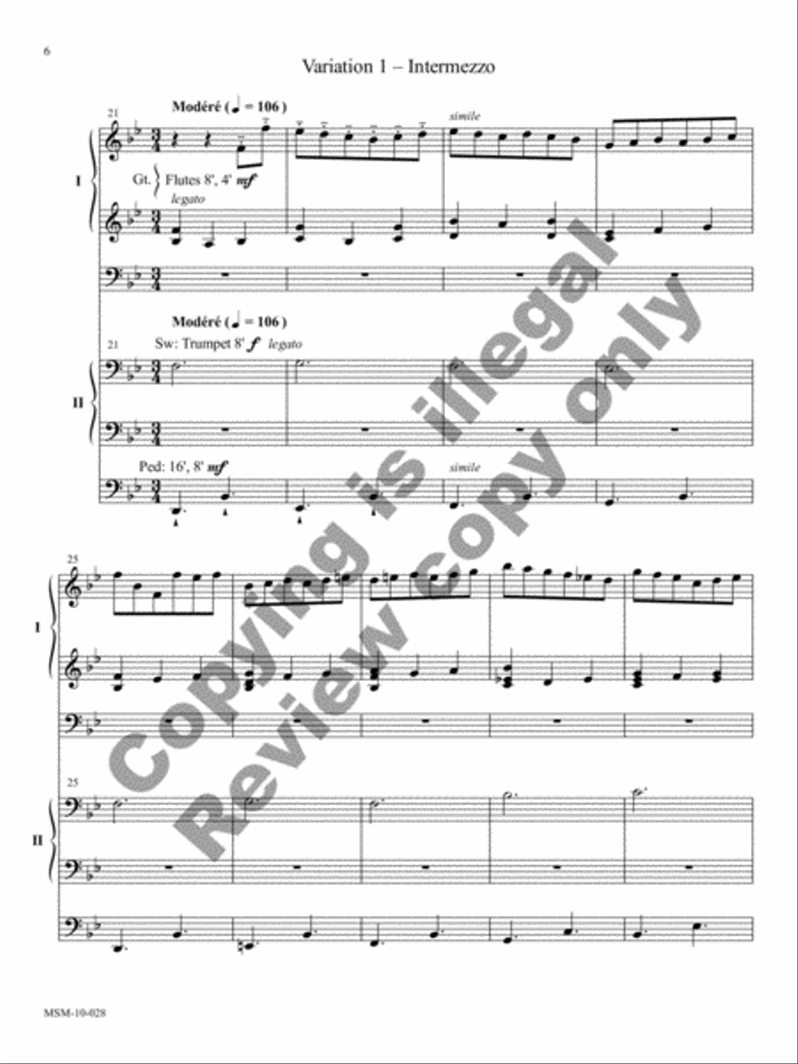 Variations on Veni Creator Spiritus Organ scores gallery preview page 19