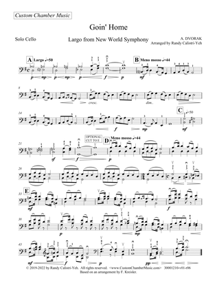 Dvorak Goin' Home (Largo from Symphony #9 "From the New World") (solo cello)