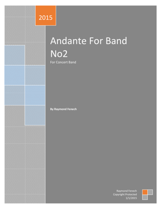 Book cover for Andante For Band No 2 (Concert Band)