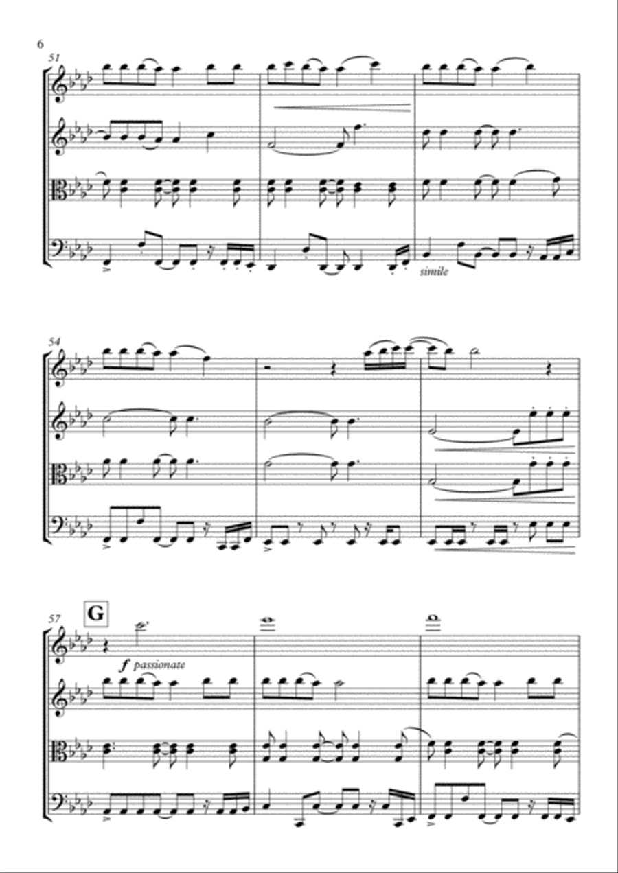 Love Me Like You Do Love Me Like You Do String Quartet scores gallery preview page 6