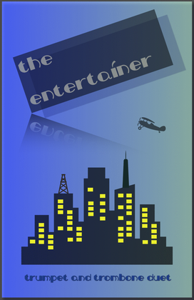 Book cover for The Entertainer by Scott Joplin, Trumpet and Trombone Duet
