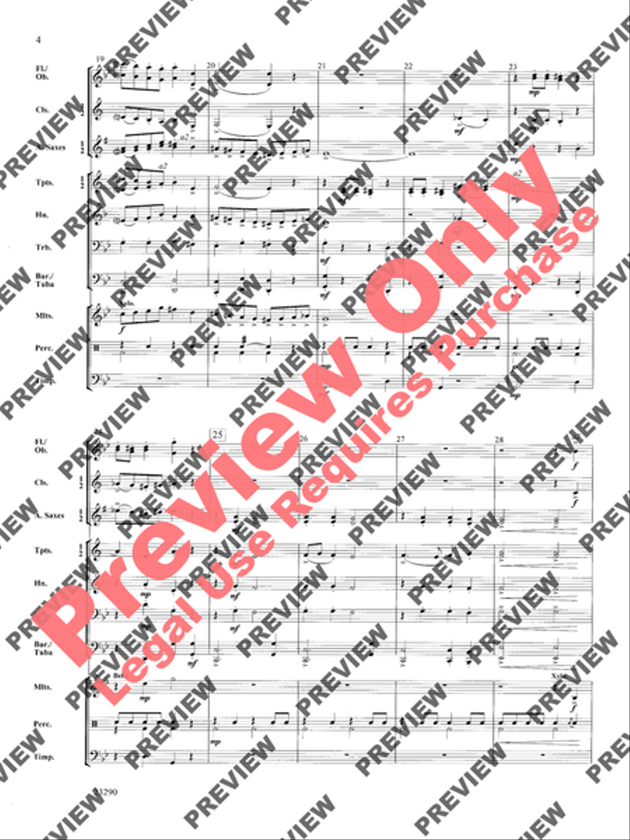 The Monster Under the Bed Concert Band scores gallery preview page 5