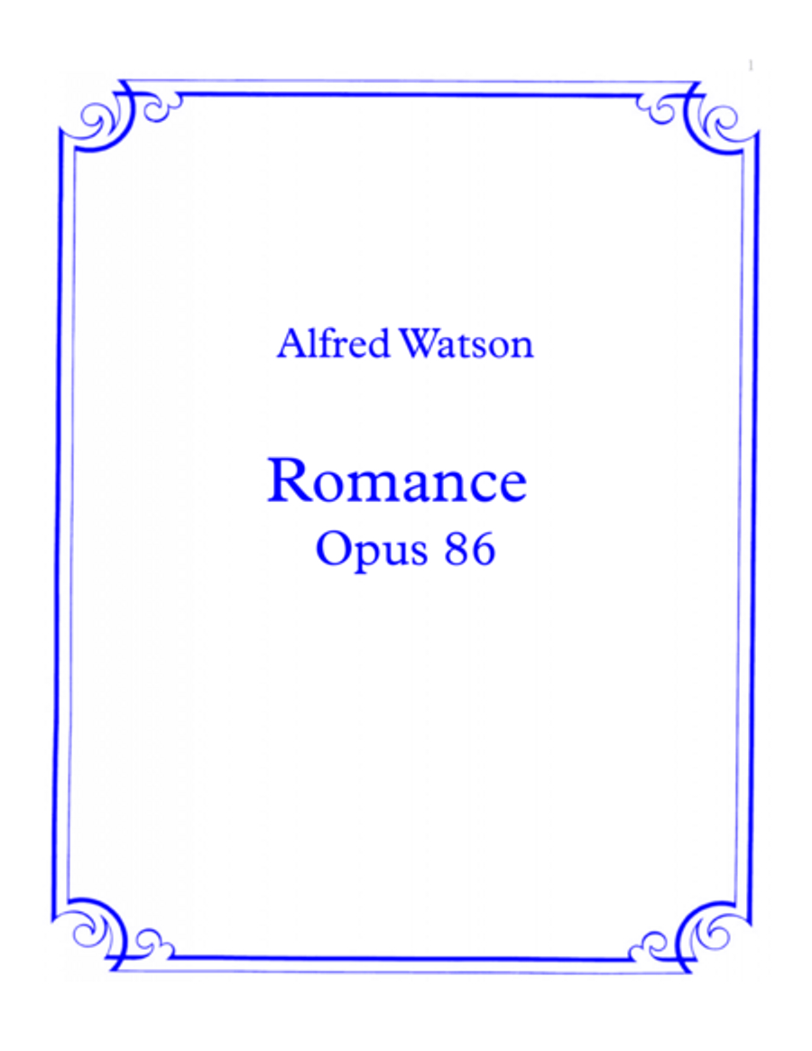 Romance Opus 86 Romance Opus 86 Piano Solo scores gallery preview page 1