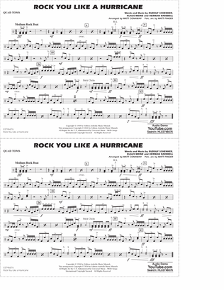 Rock You Like A Hurricane (arr. Conaway/Finger) - Quad Toms