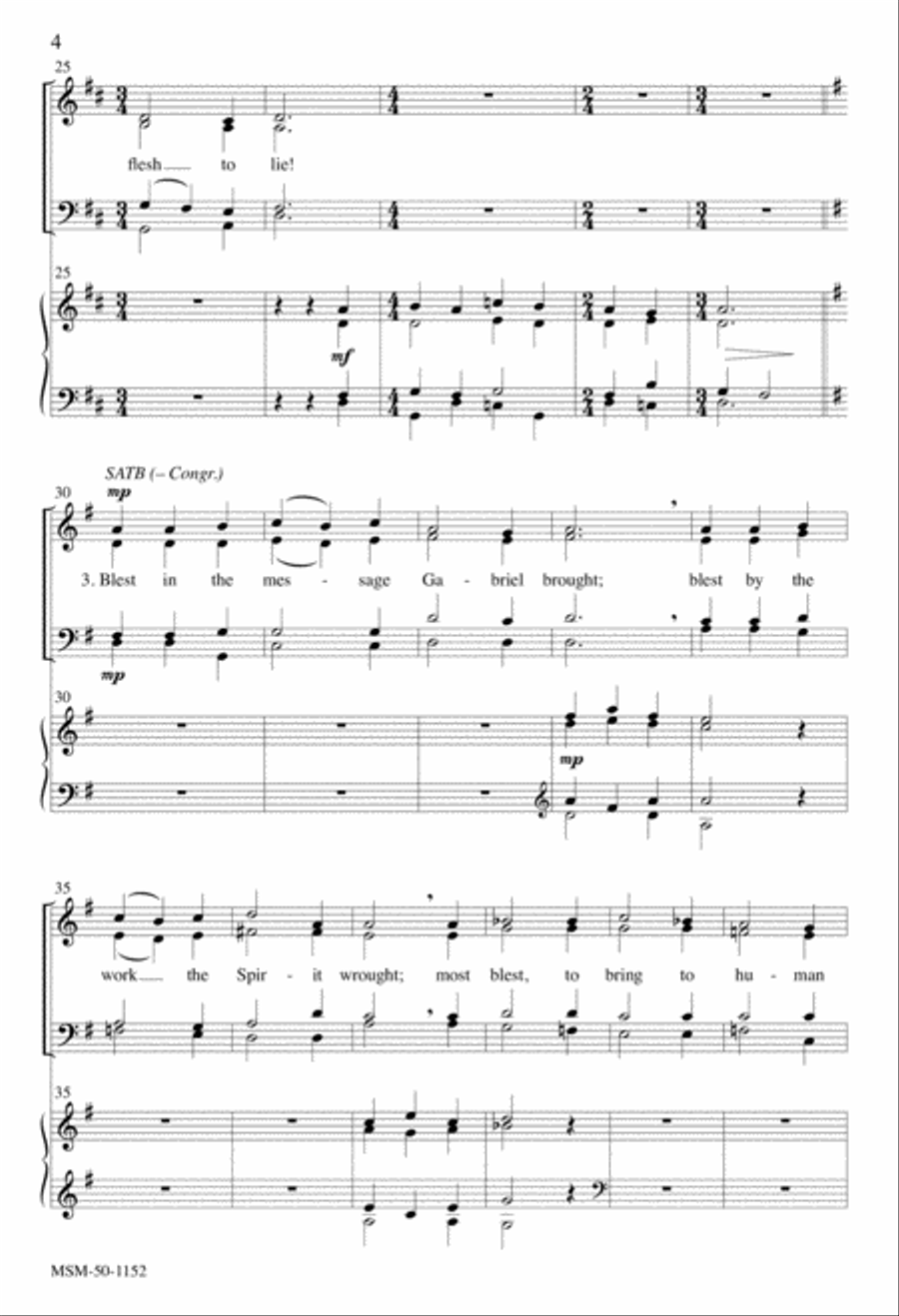 The God Whom Earth and Sea and Sky 4-Part scores gallery preview page 4