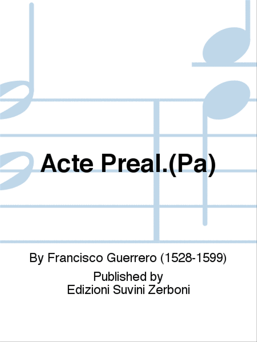 Acte Preal.(Pa) Acte Preal.(Pa) Percussion scores gallery preview page 1